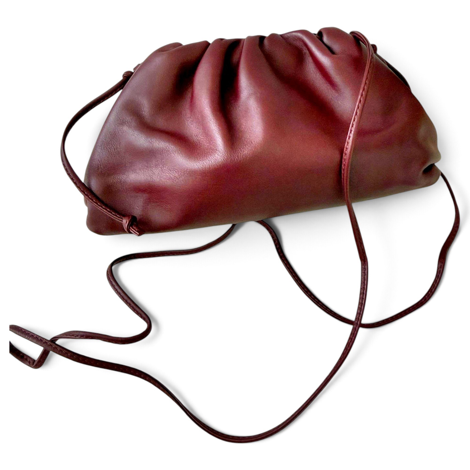 Pouch leather crossbody bag