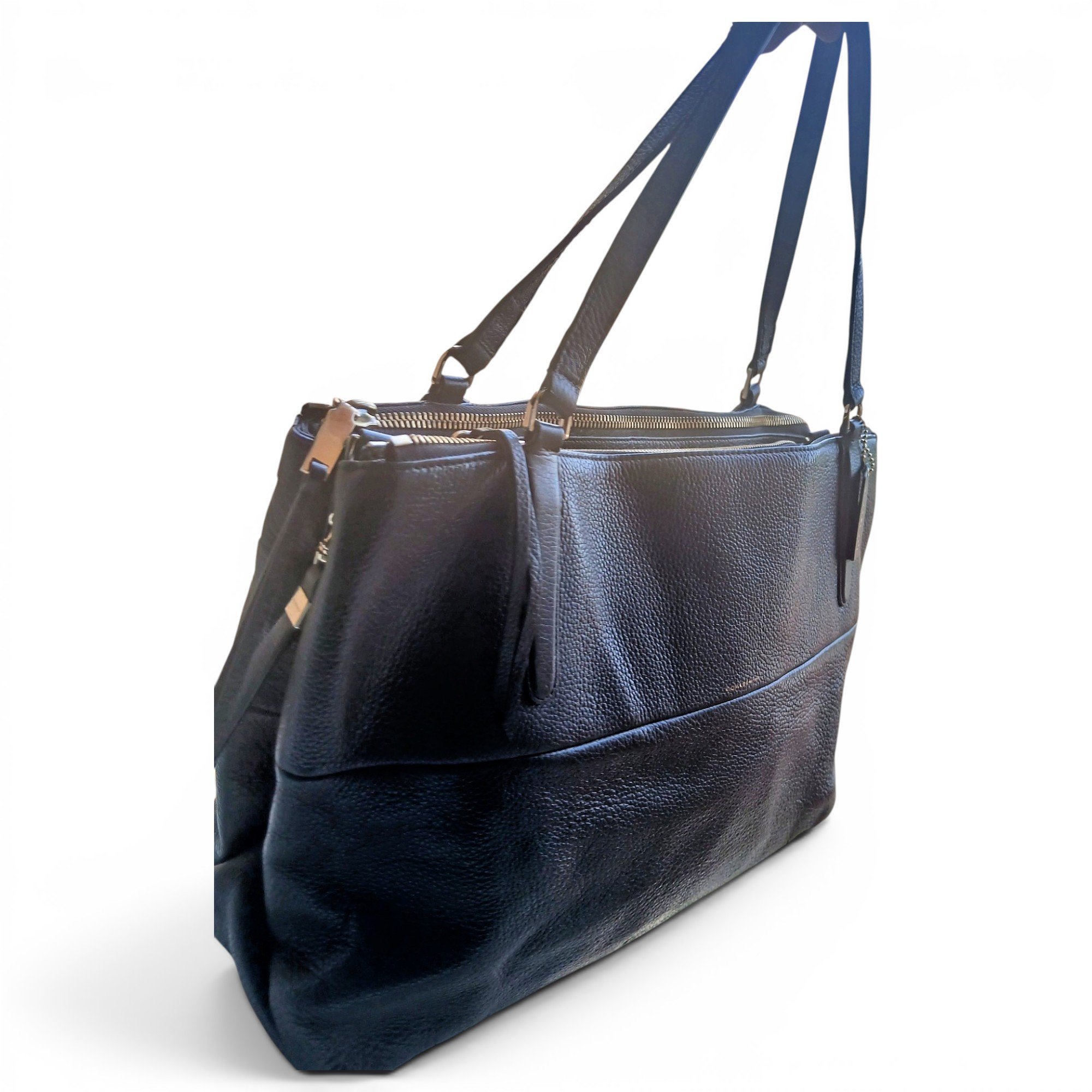 CITY ZIP TOTE leather tote