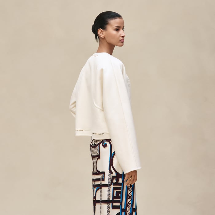 Blanc Naturel Cashmere Embroidered Jacket