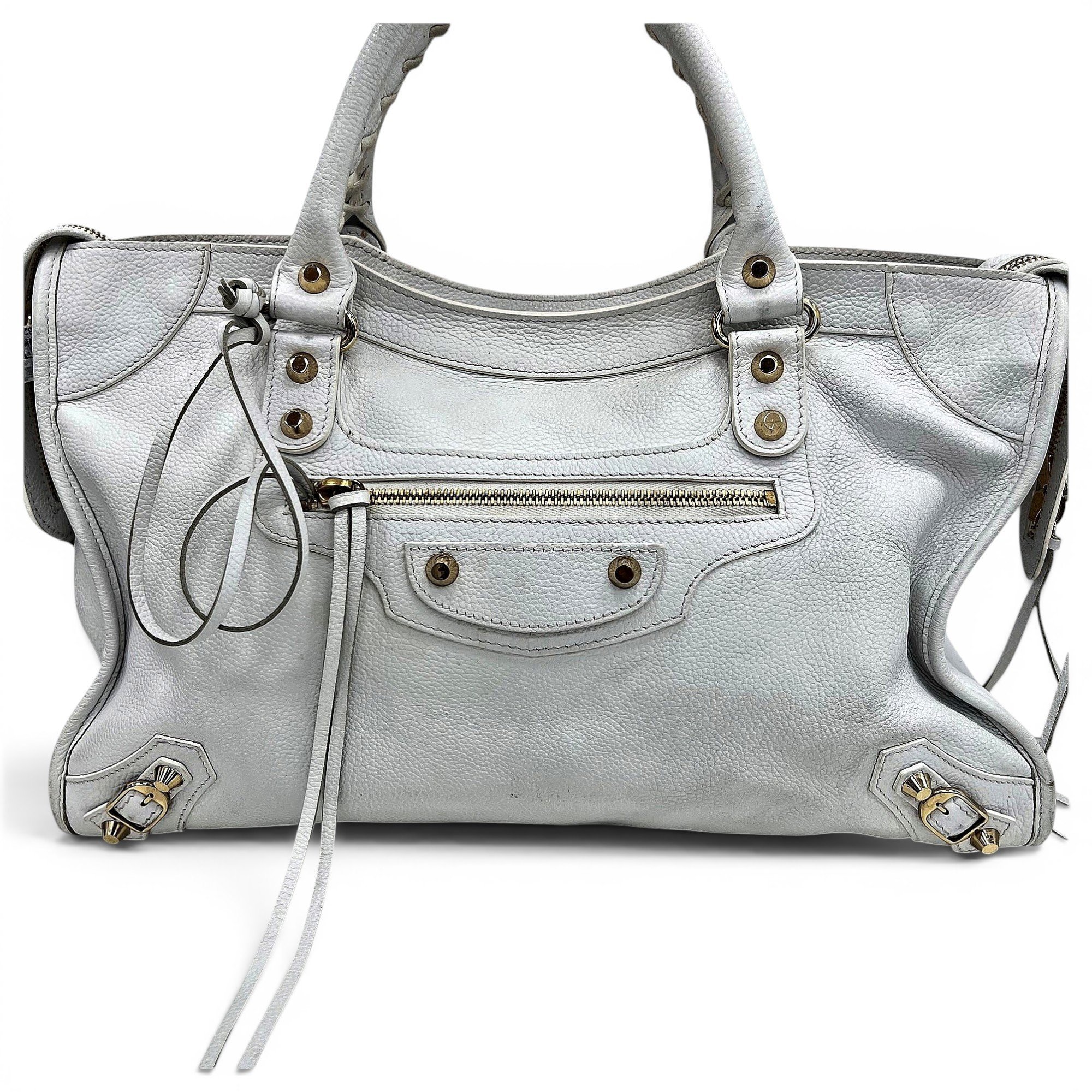 City leather handbag