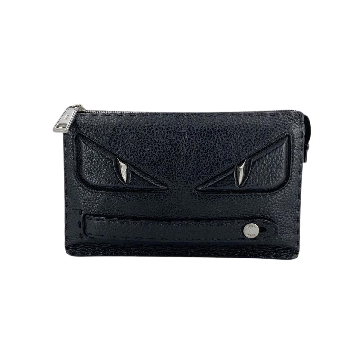 Leather clutch bag