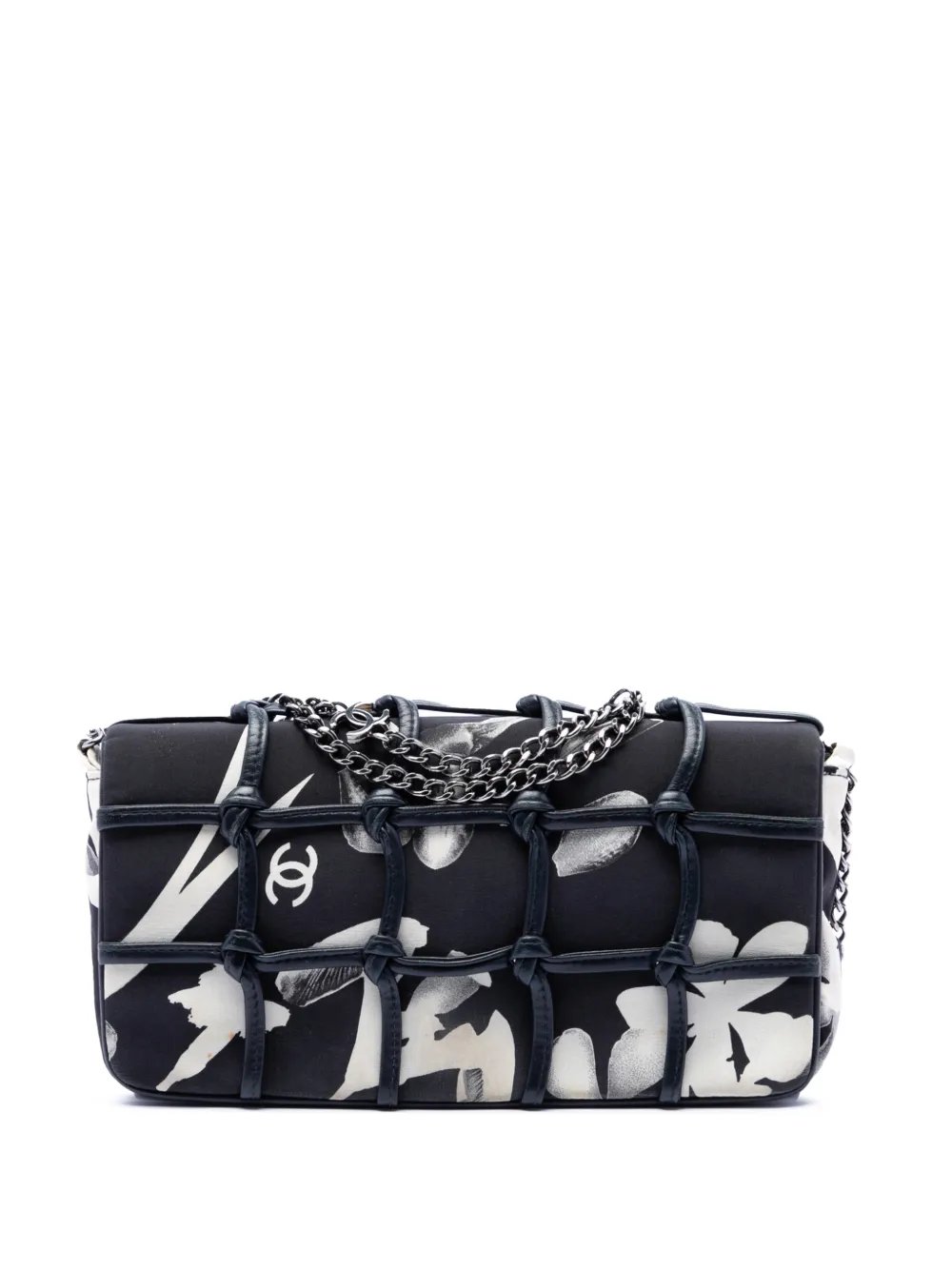 2004-2005 Small Silk and Lambskin Net Tahiti Flap shoulder bag