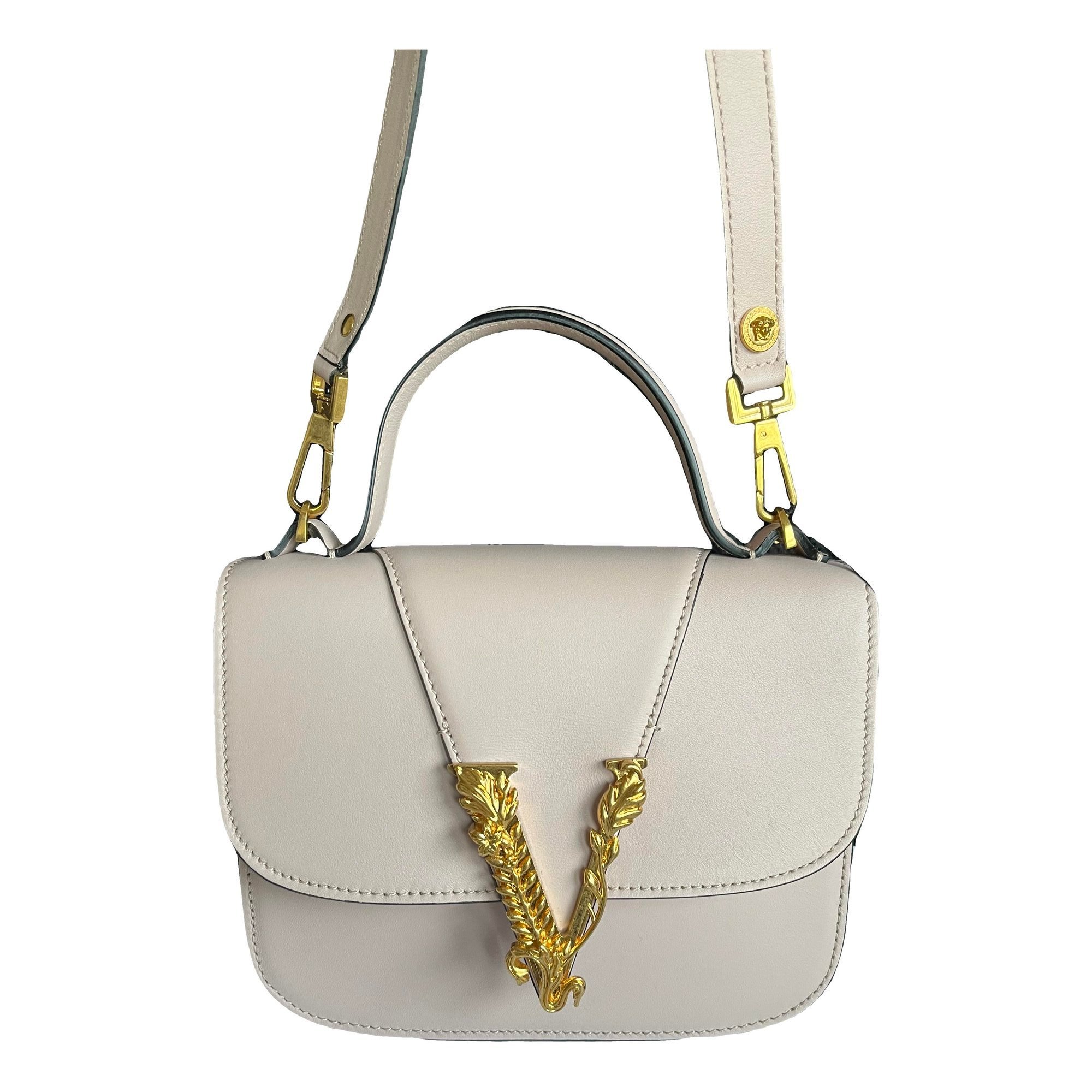 Versace Virtus leather handbag