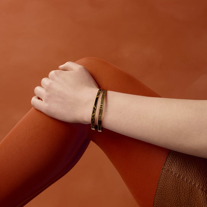 Tartan & Chaines Obliques Bangle