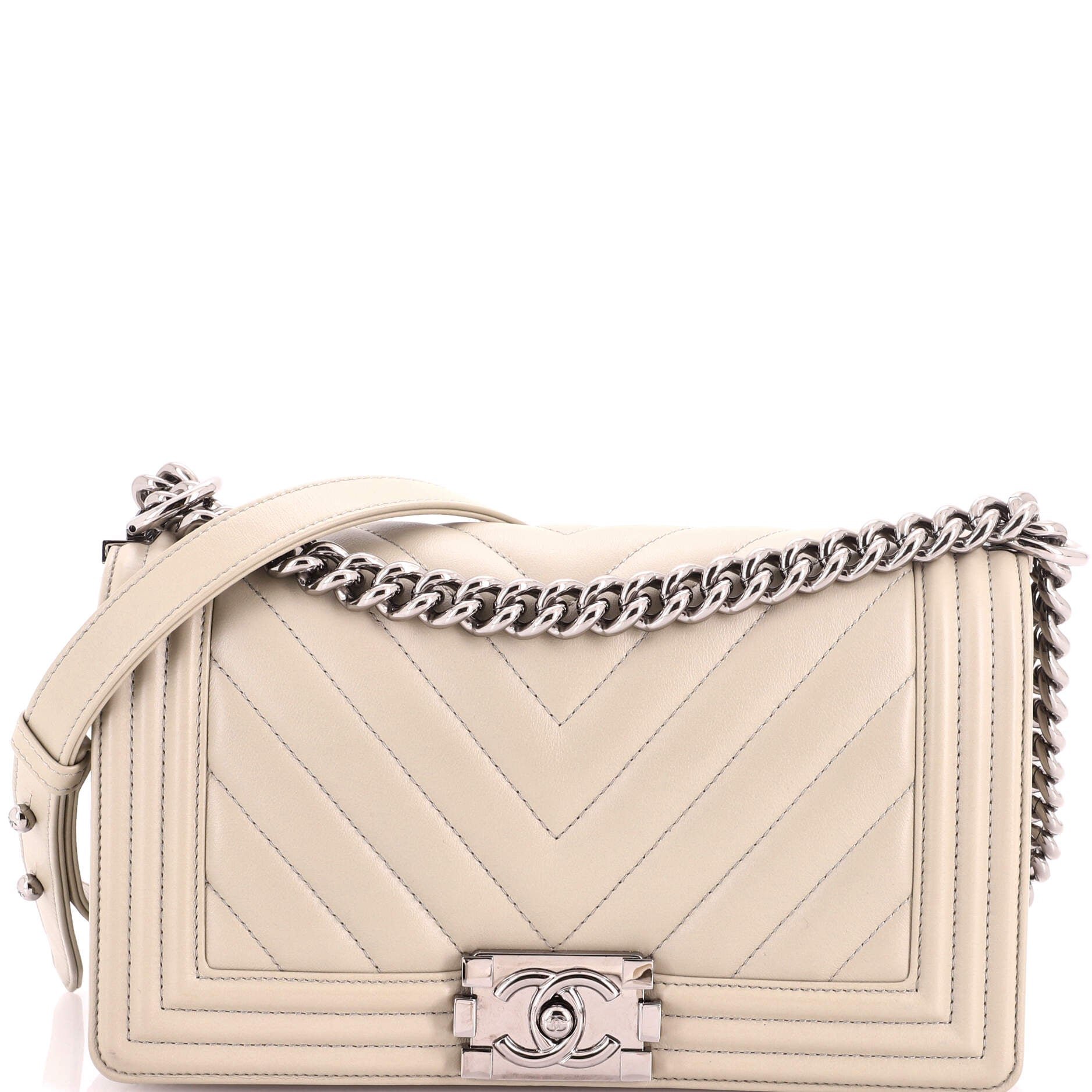 Boy Flap Bag Chevron Calfskin Old Medium