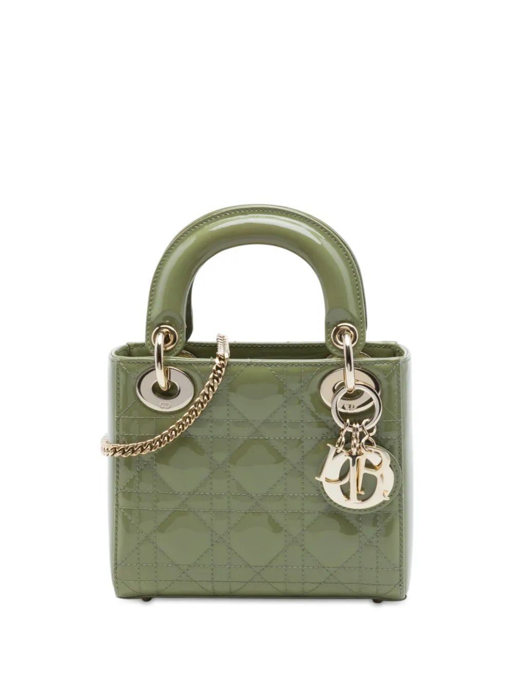2020 Mini Patent Cannage Lady Dior satchel
