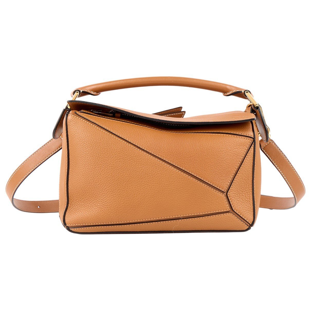Puzzle leather handbag