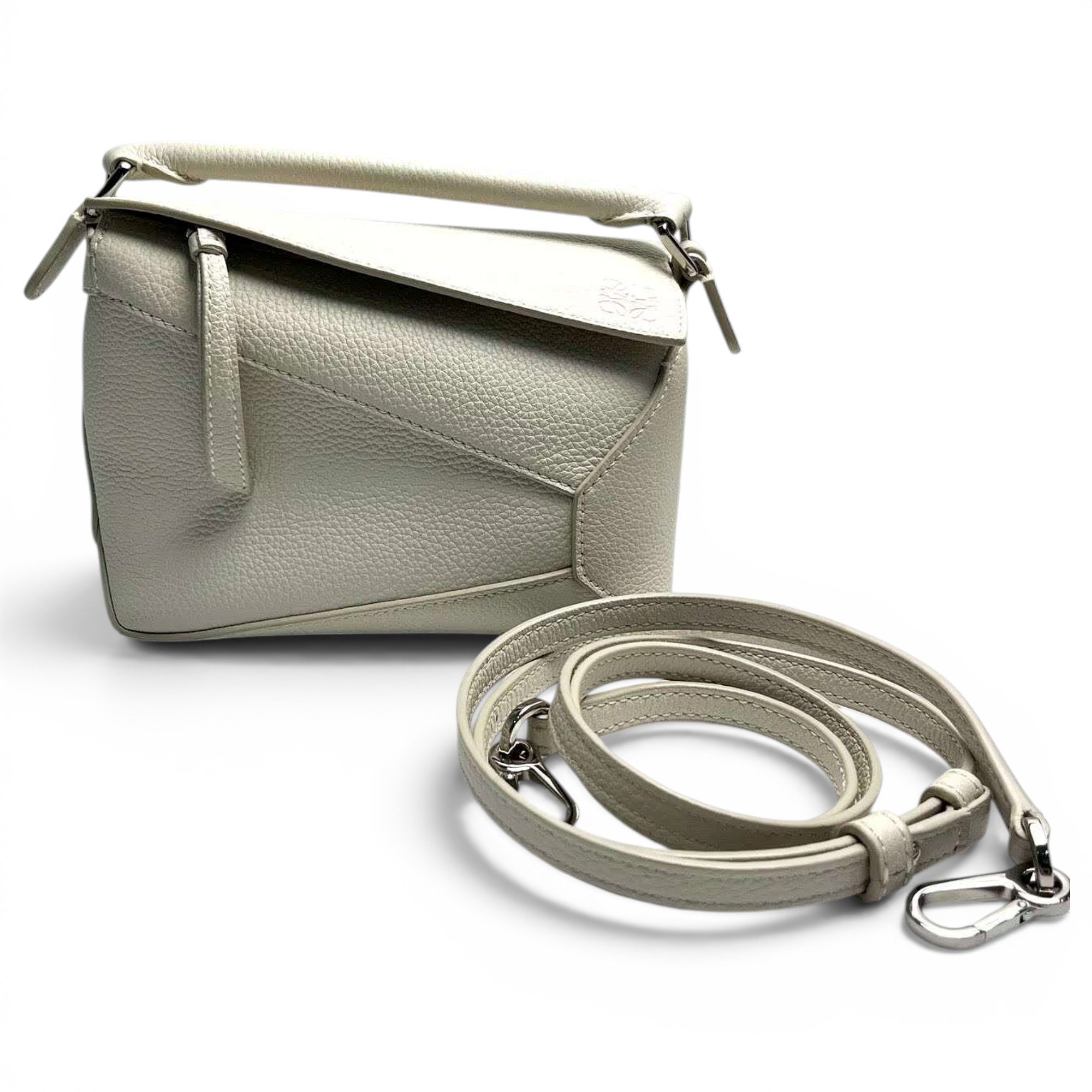 Puzzle leather handbag