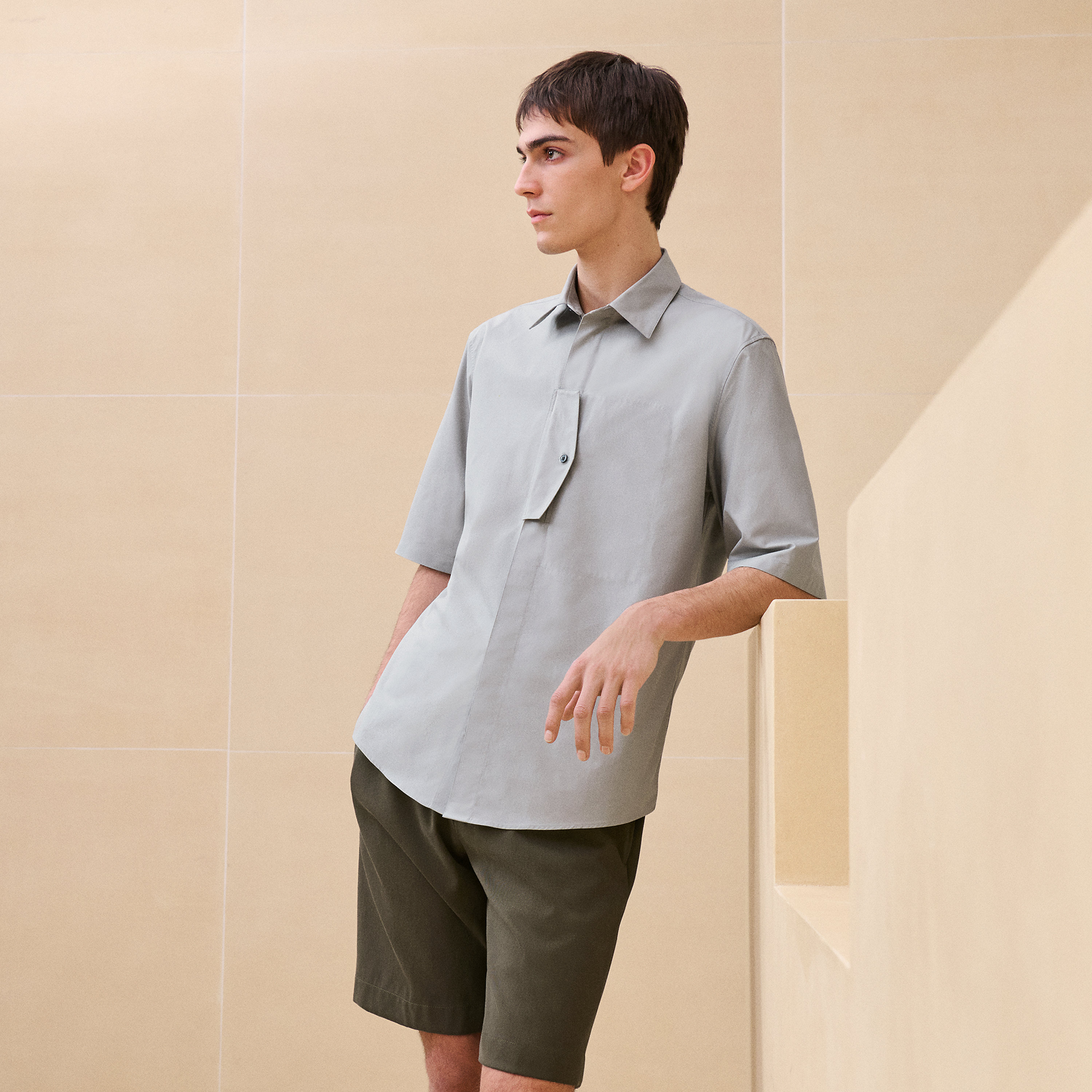 "Poche a cheval" sporty fit shirt