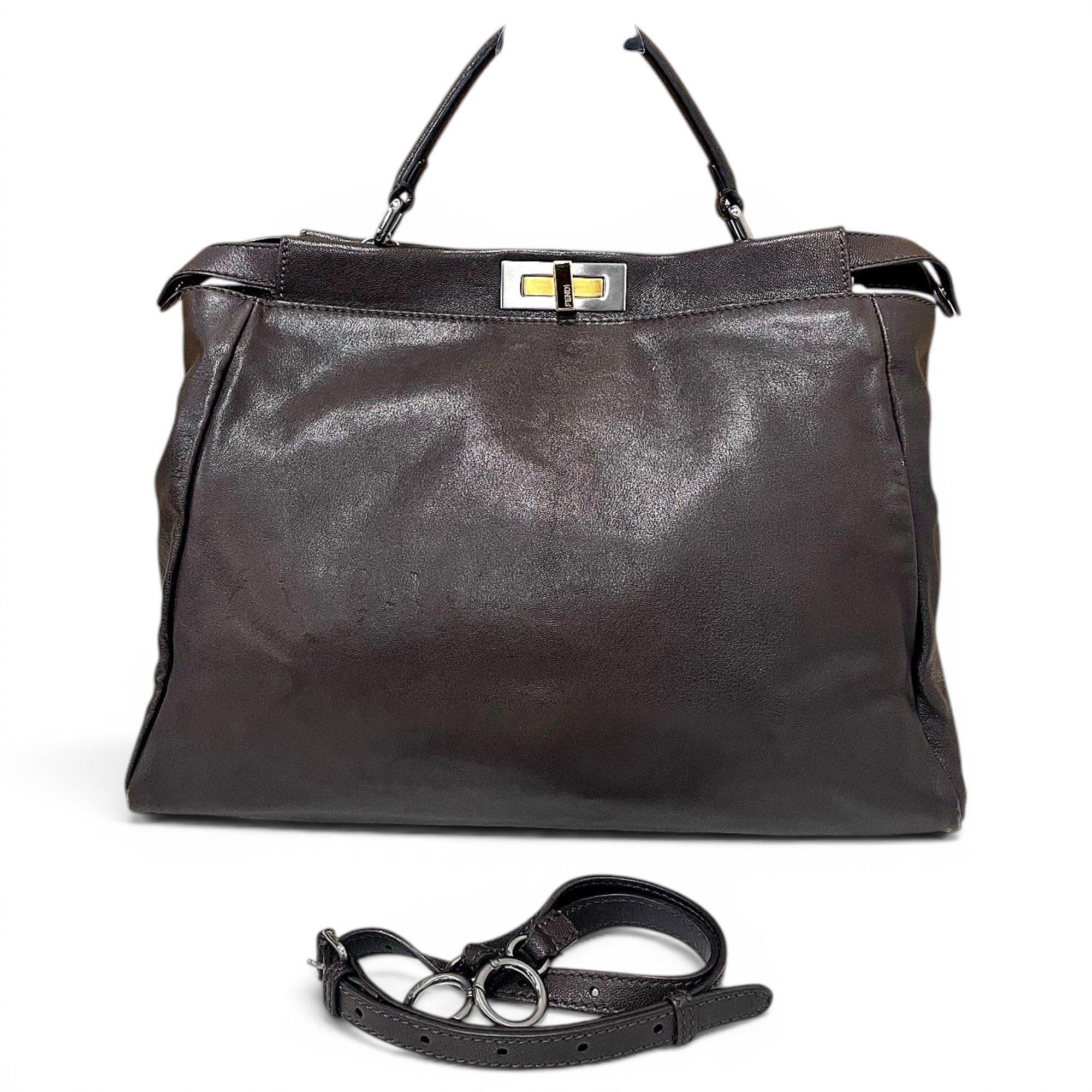 Peekaboo leather handbag
