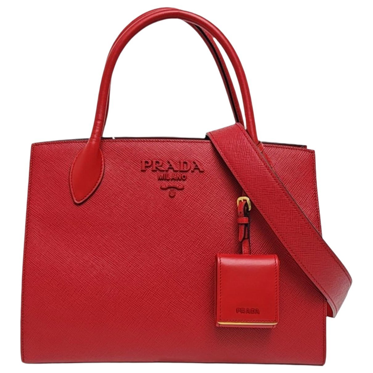 Monochrome leather handbag
