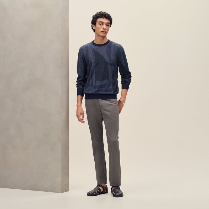 Indigo "Grand Large" Crewneck Sweater