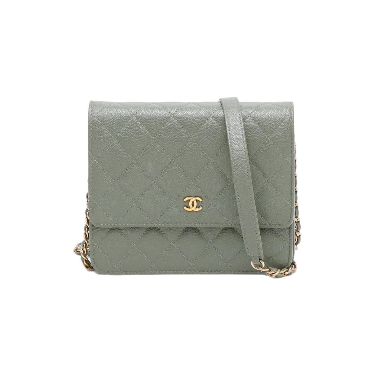 Wallet On Chain leather crossbody bag