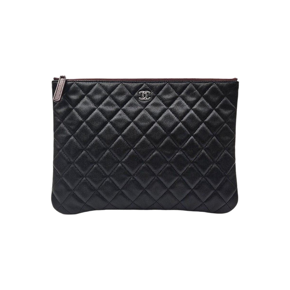 Leather clutch bag