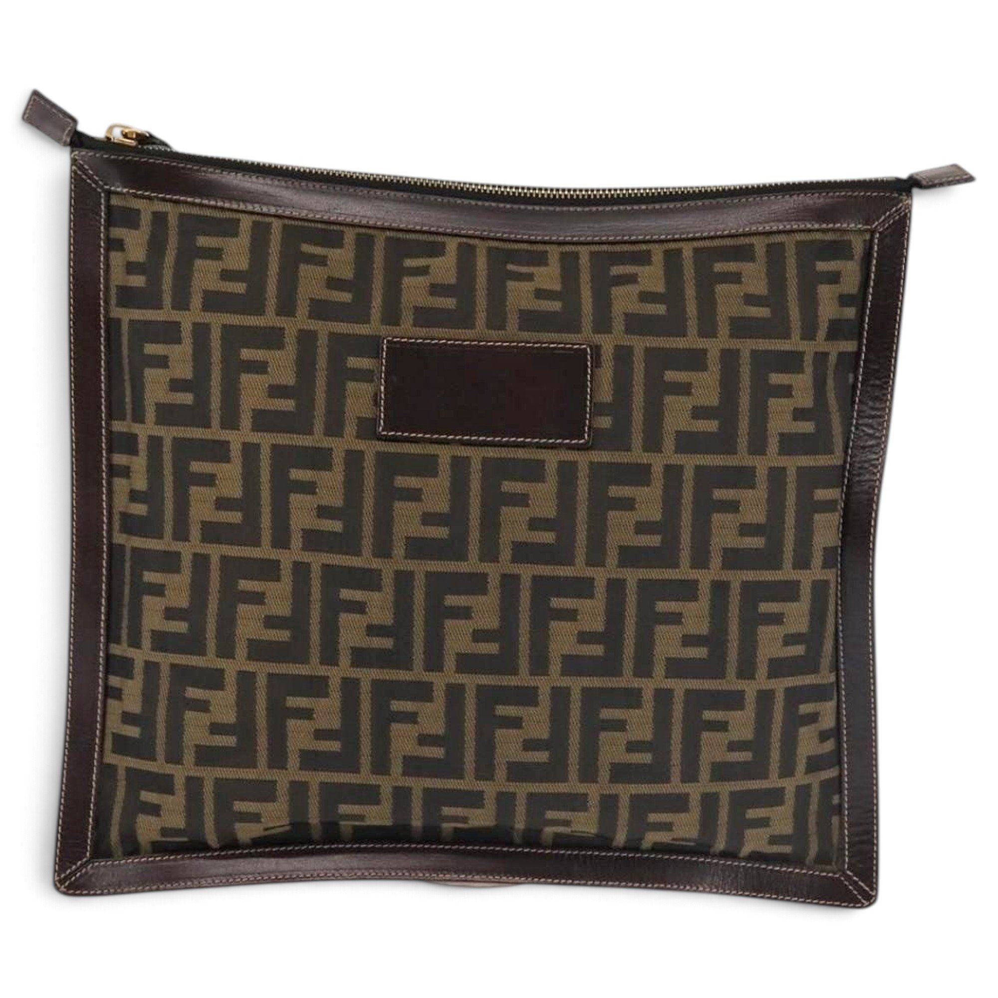 Leather clutch bag