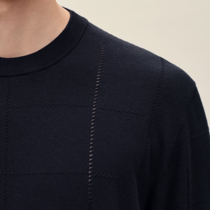Marine "Jeu De Points Sellier" Crewneck Sweater