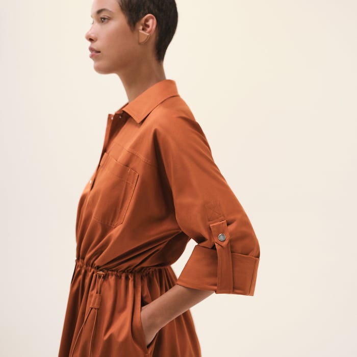 Marron Muscavado Shirt Dress