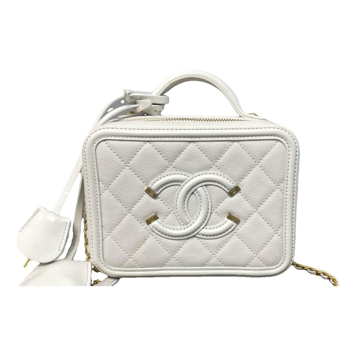 Vanity leather handbag