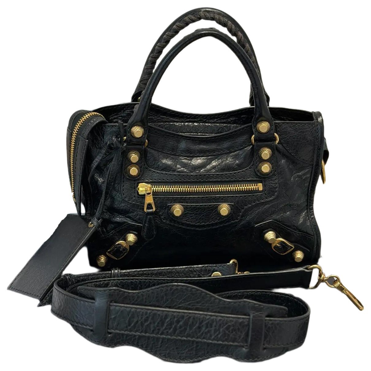 City leather handbag