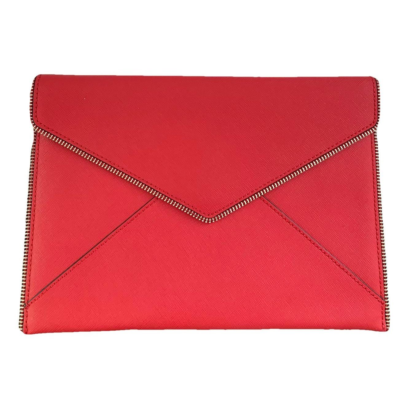Leather clutch bag