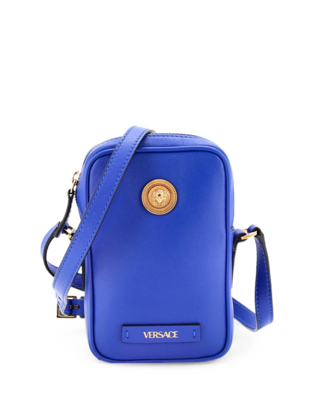 Medusa Biggie Pouch Leather Micro crossbody bag