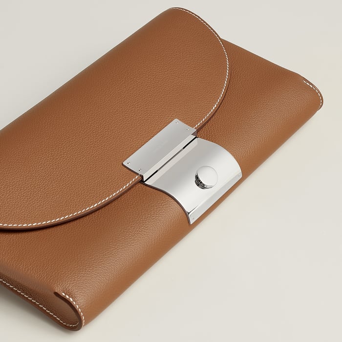 Gold Hermès Depechette Pouch