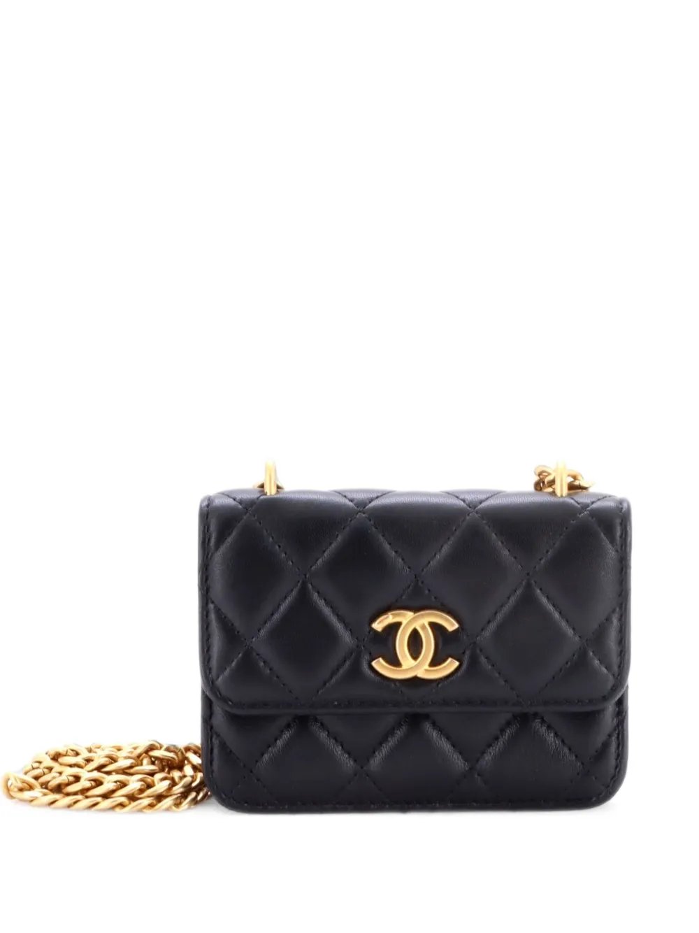 Sweet Camellia Flap Clutch with Chain Quilted Lambskin Mini crossbody bag
