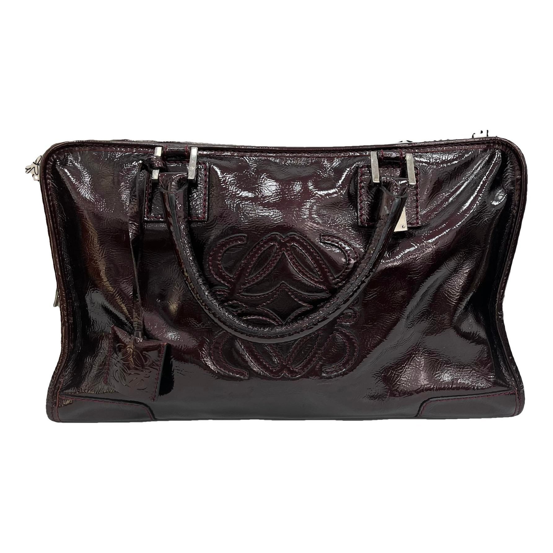 Amazona patent leather handbag