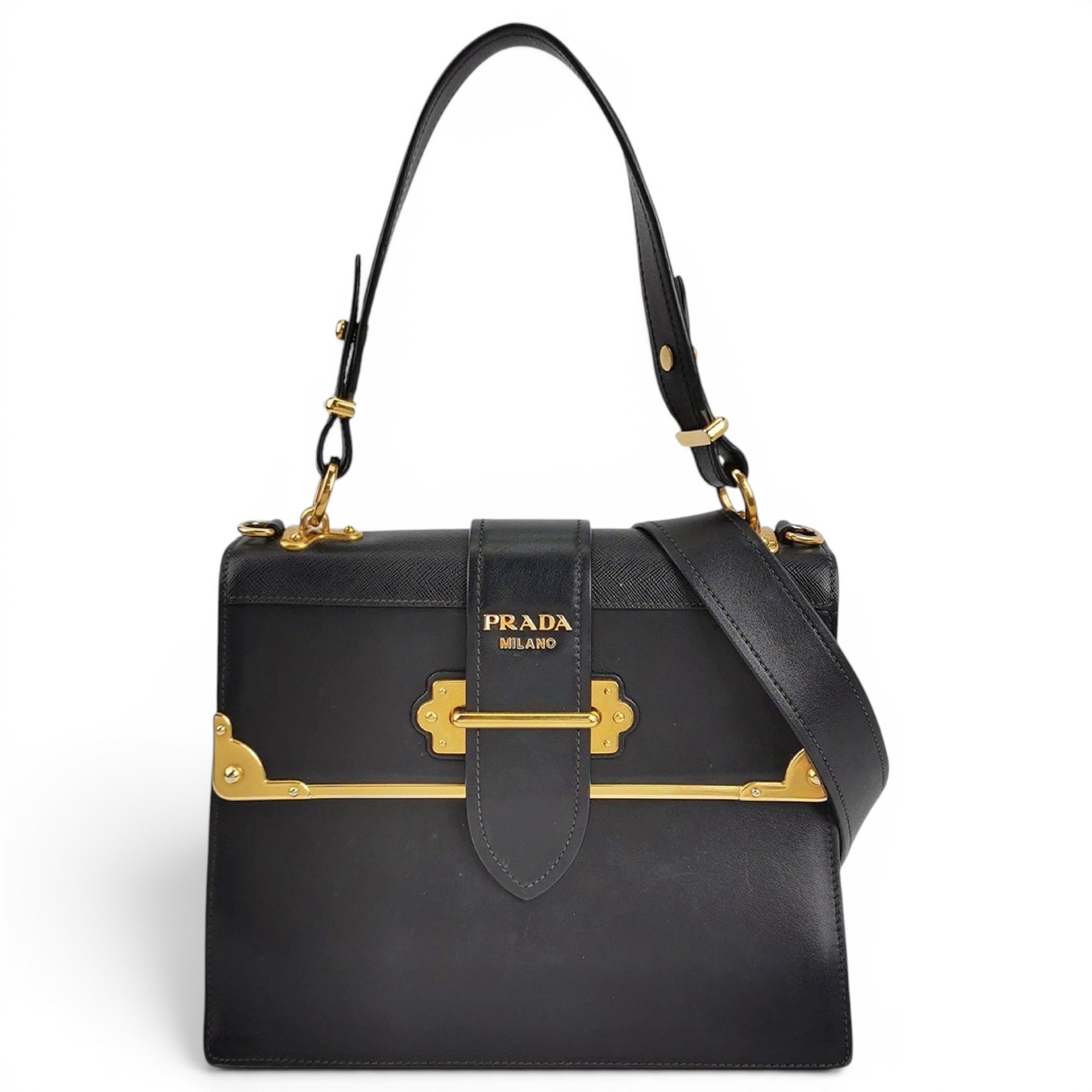 Cahier leather handbag