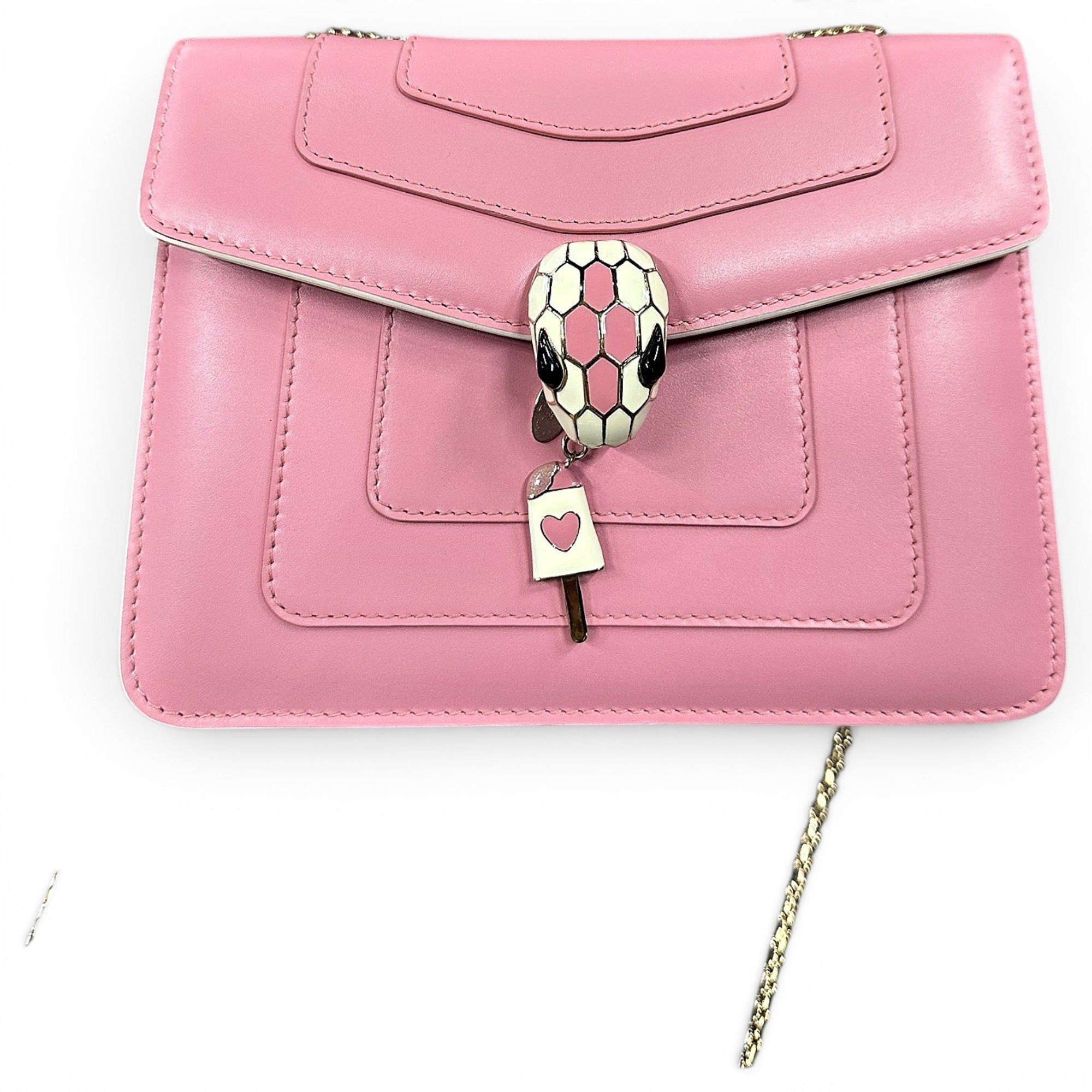 Serpenti leather handbag