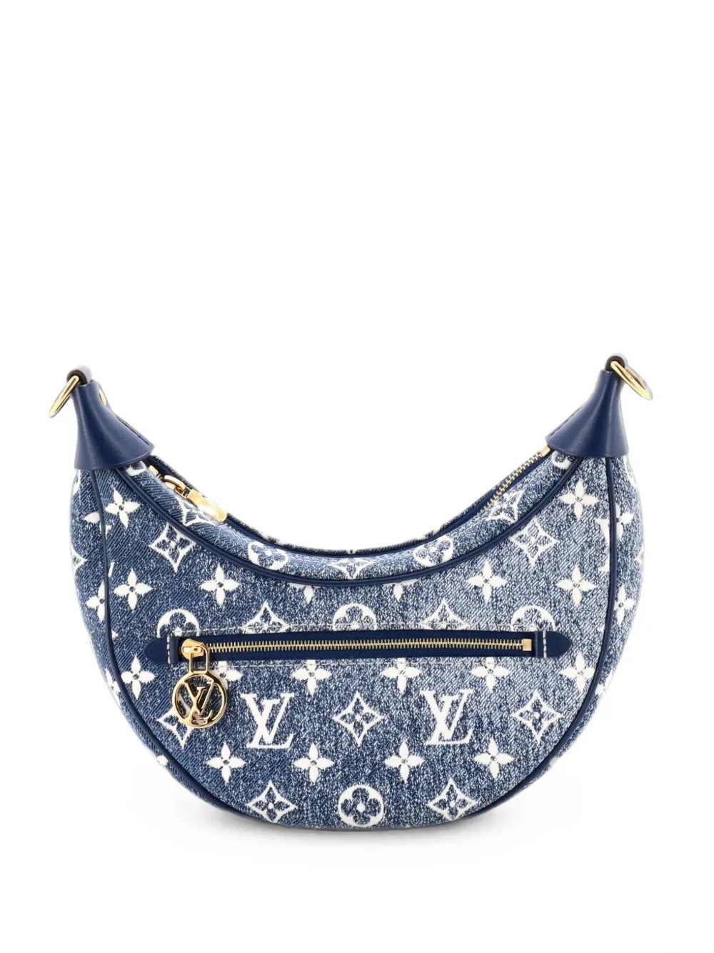 Loop Handbag Monogram Jacquard Denim hobo bag