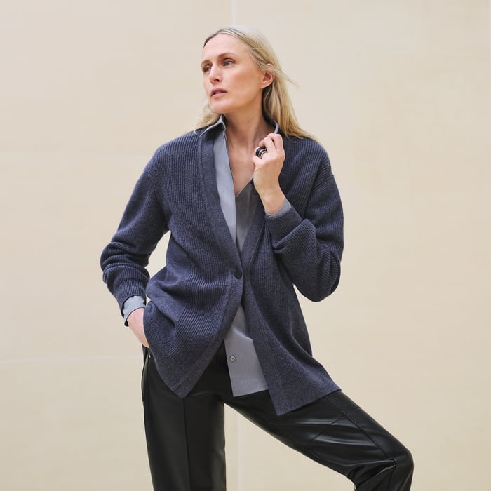 Violet Améthyste Long Cardigan