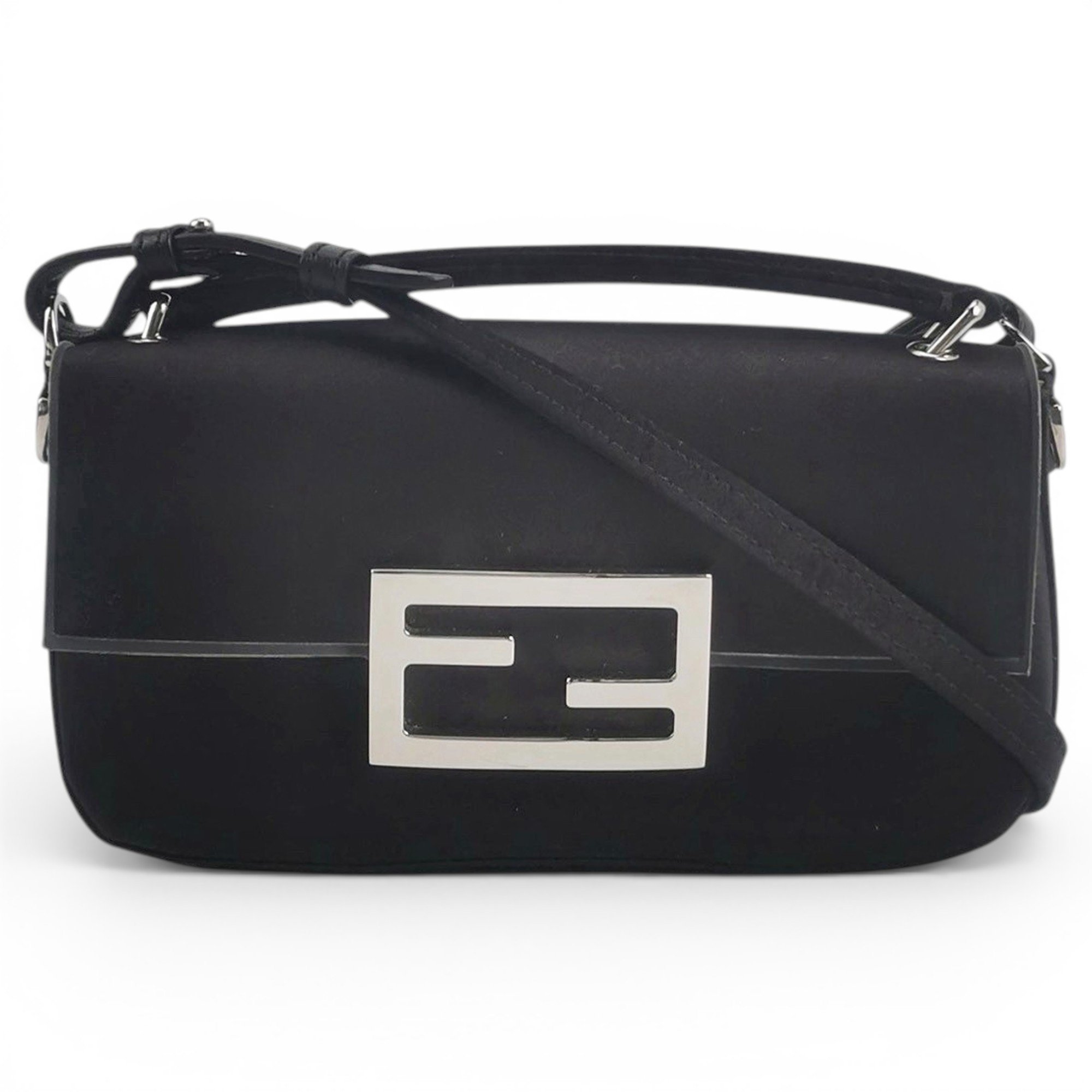 Baguette silk handbag