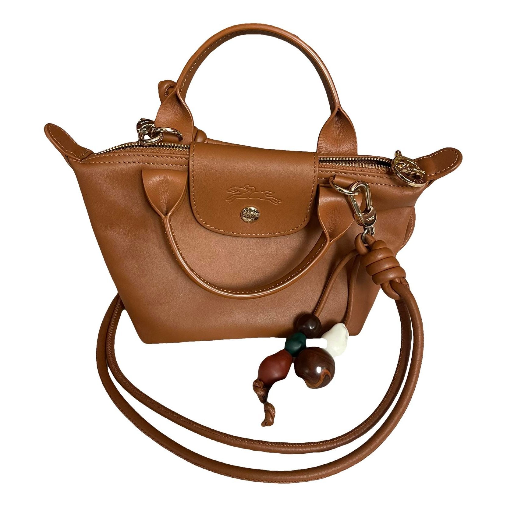 Pliage leather crossbody bag