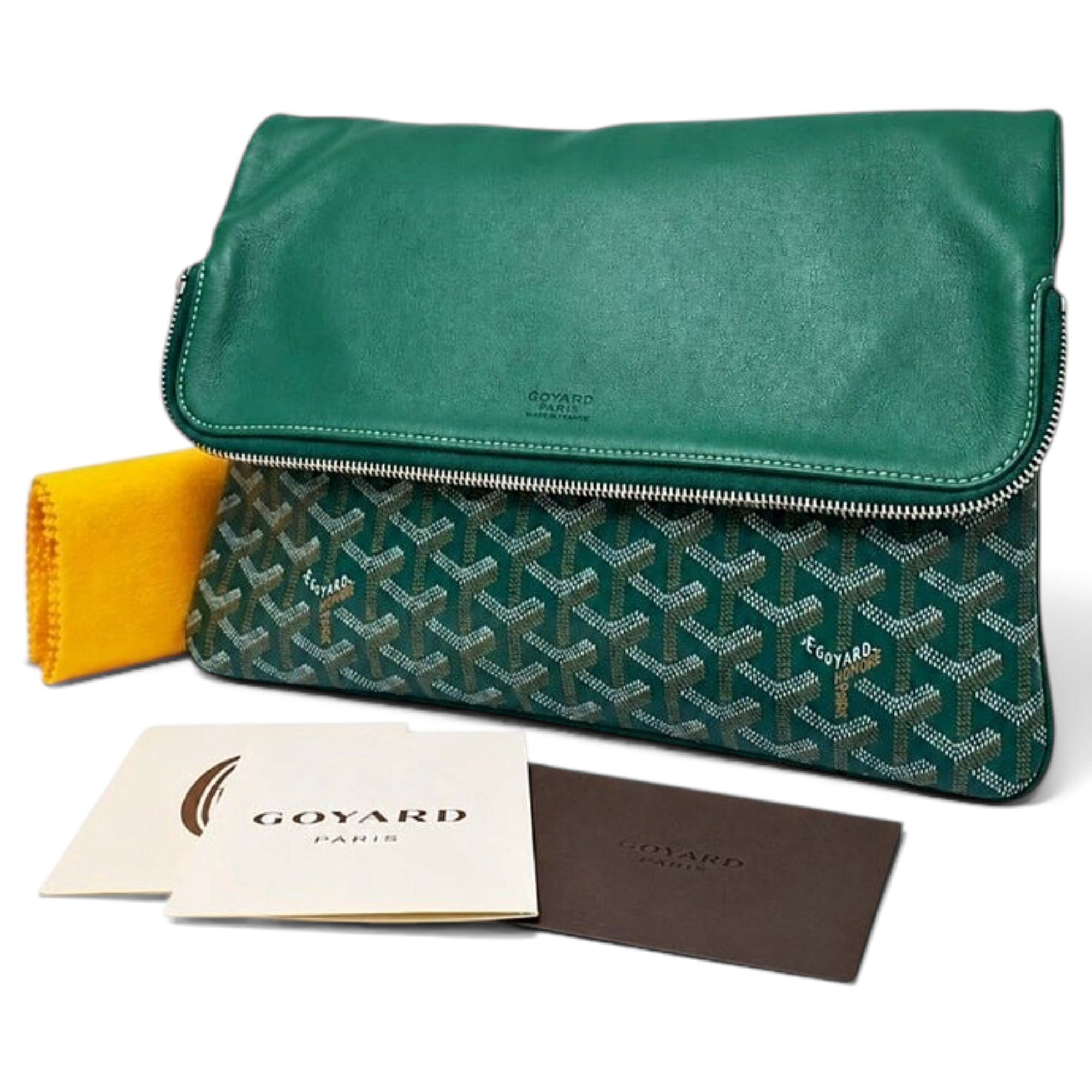 Leather clutch bag