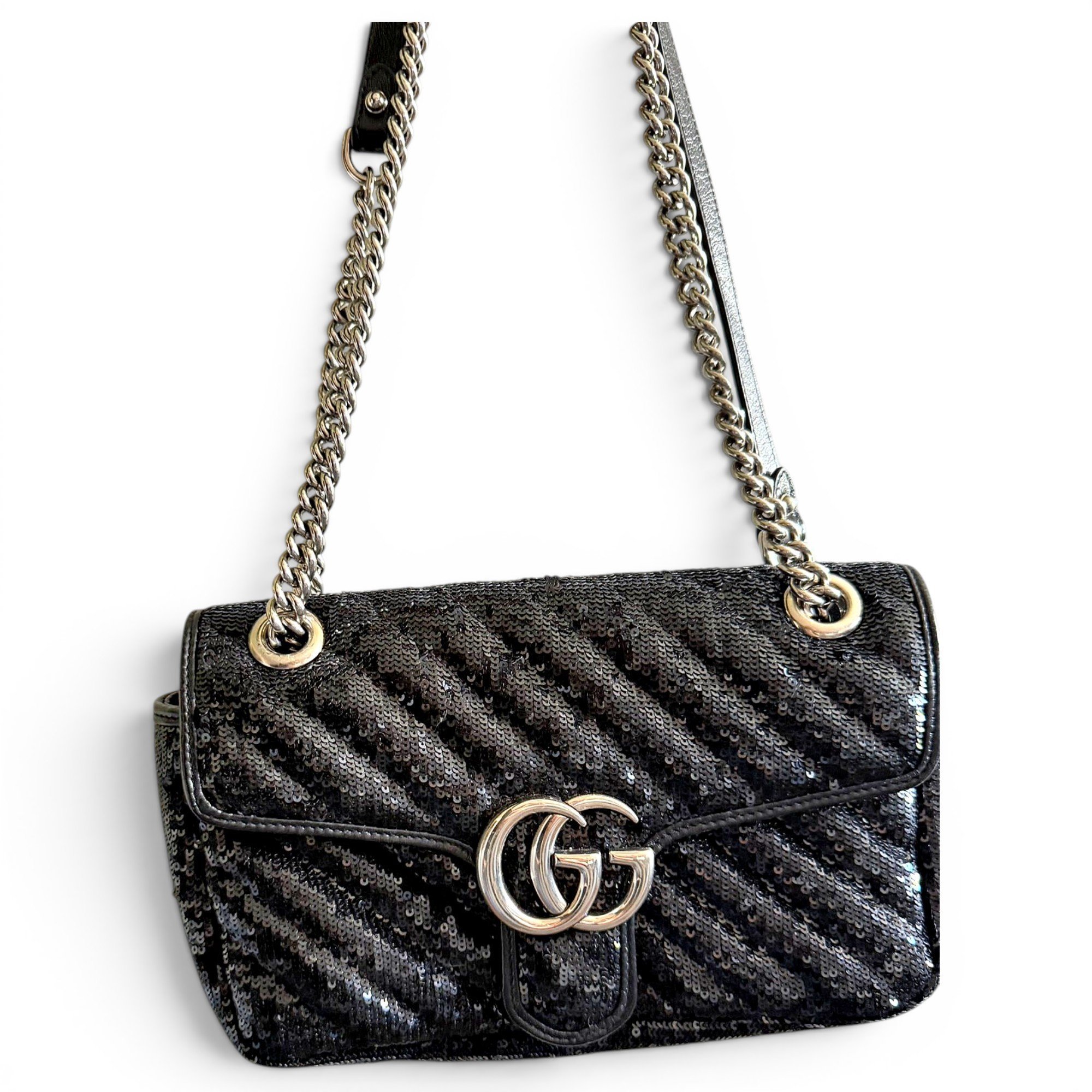 GG Marmont Flap glitter crossbody bag