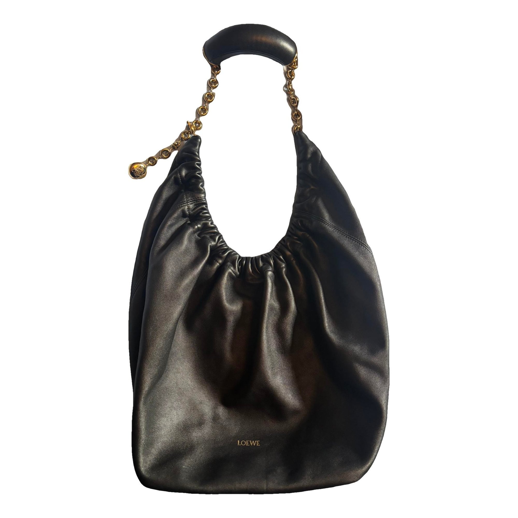 Squeeze leather handbag
