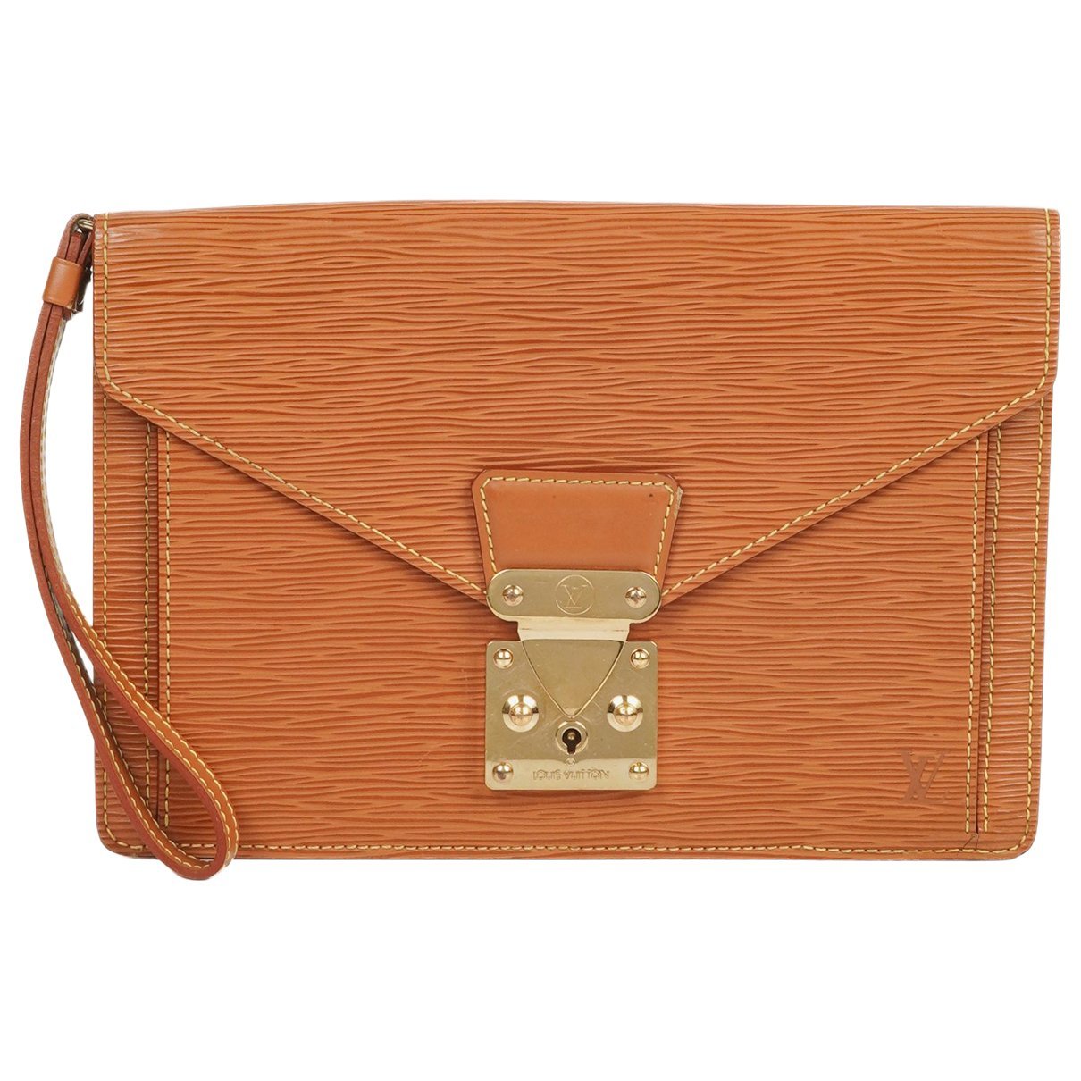 Sellier leather clutch bag