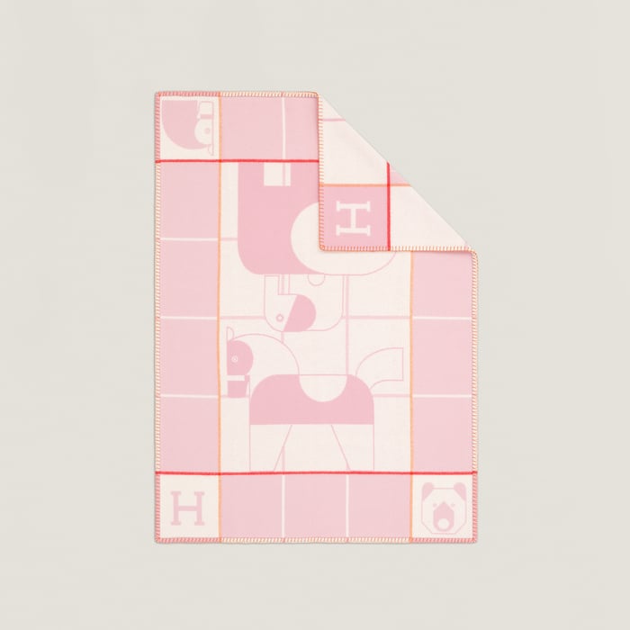 Rose Quartz Animaux Blocks Blanket