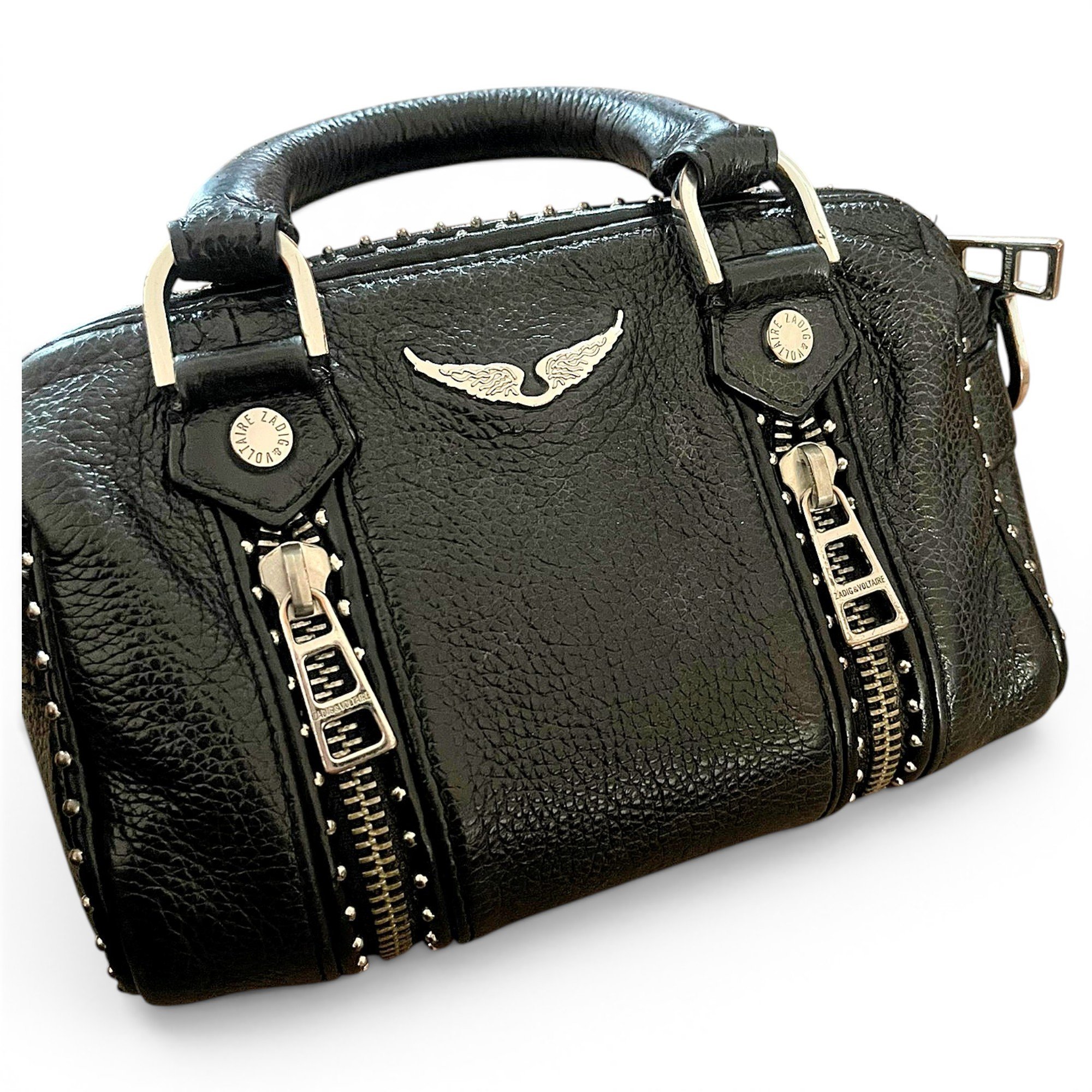 Leather clutch bag