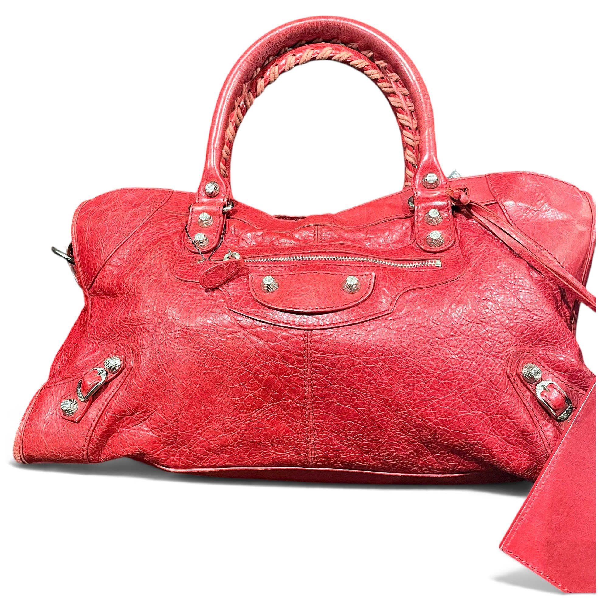 City leather handbag