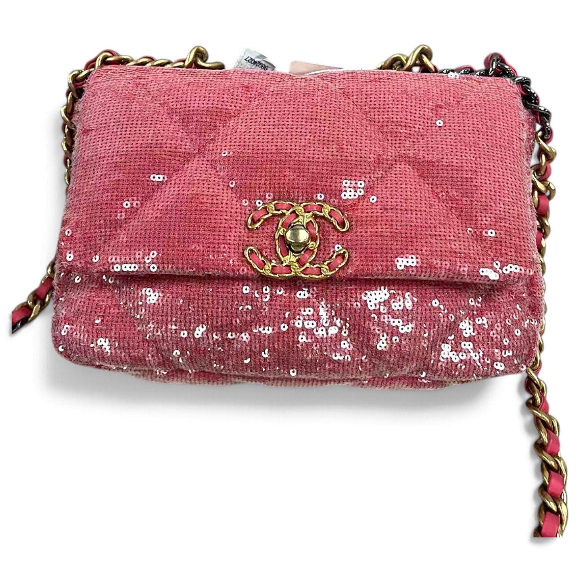 Chanel 19 glitter handbag