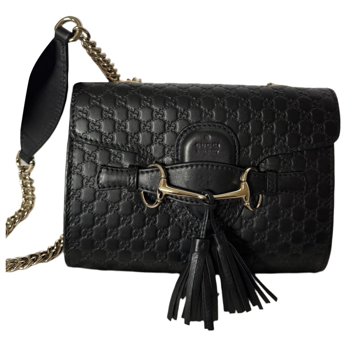 Padlock leather crossbody bag