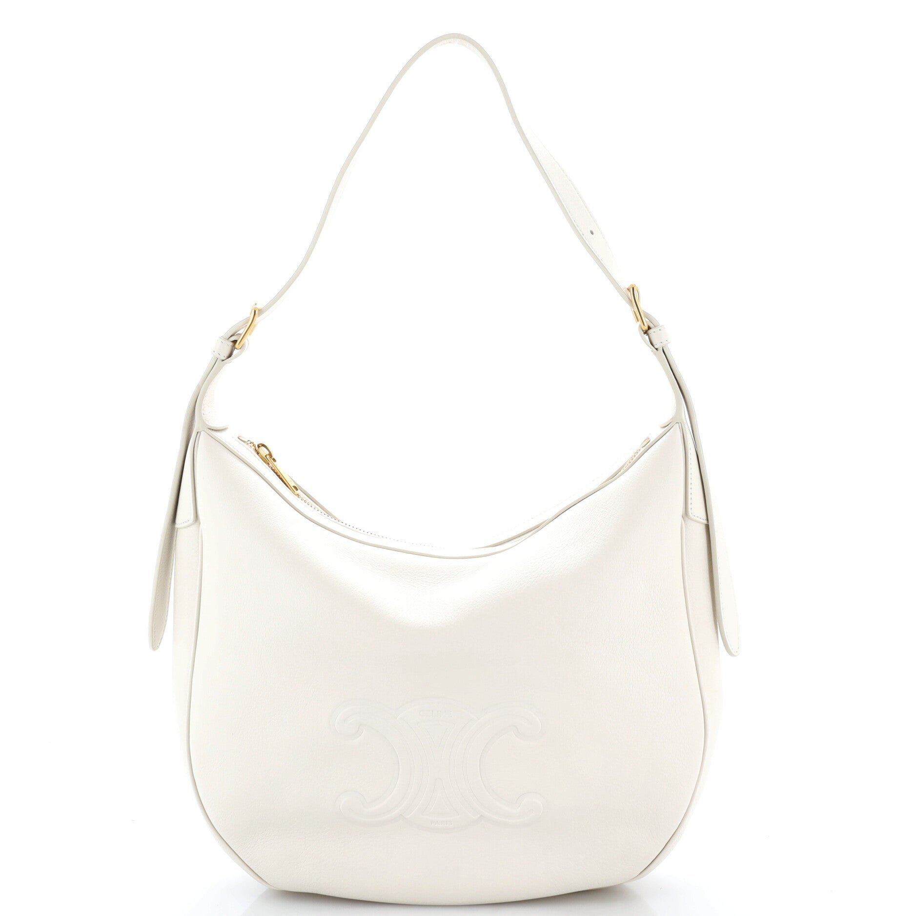 Heloise Shoulder Bag Triomphe Embossed Leather Medium