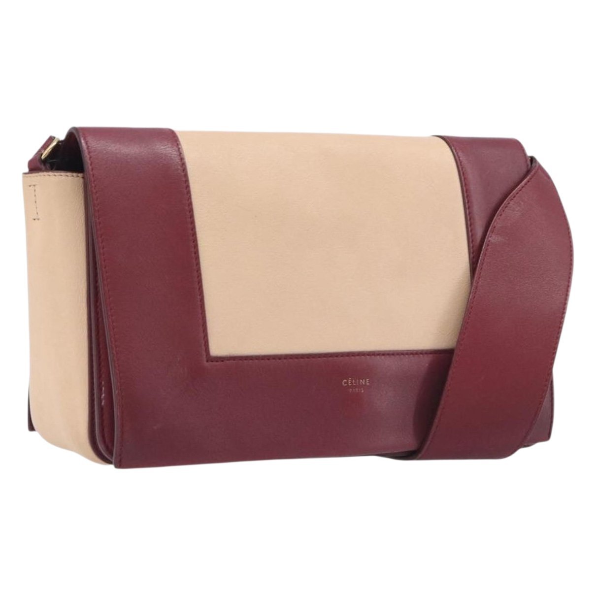 Frame leather handbag