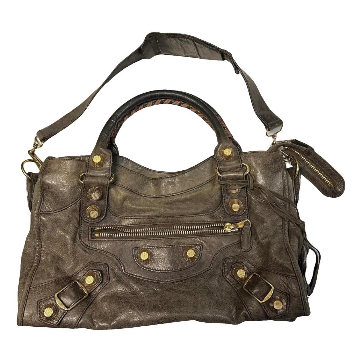 City leather handbag