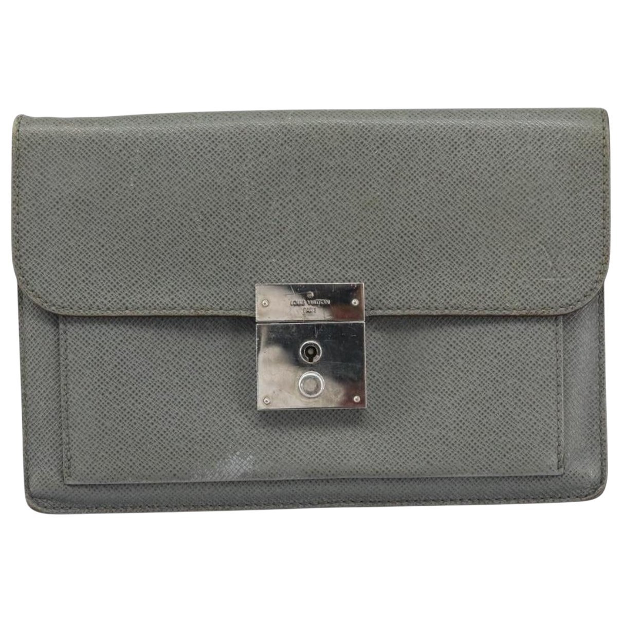 Leather clutch bag