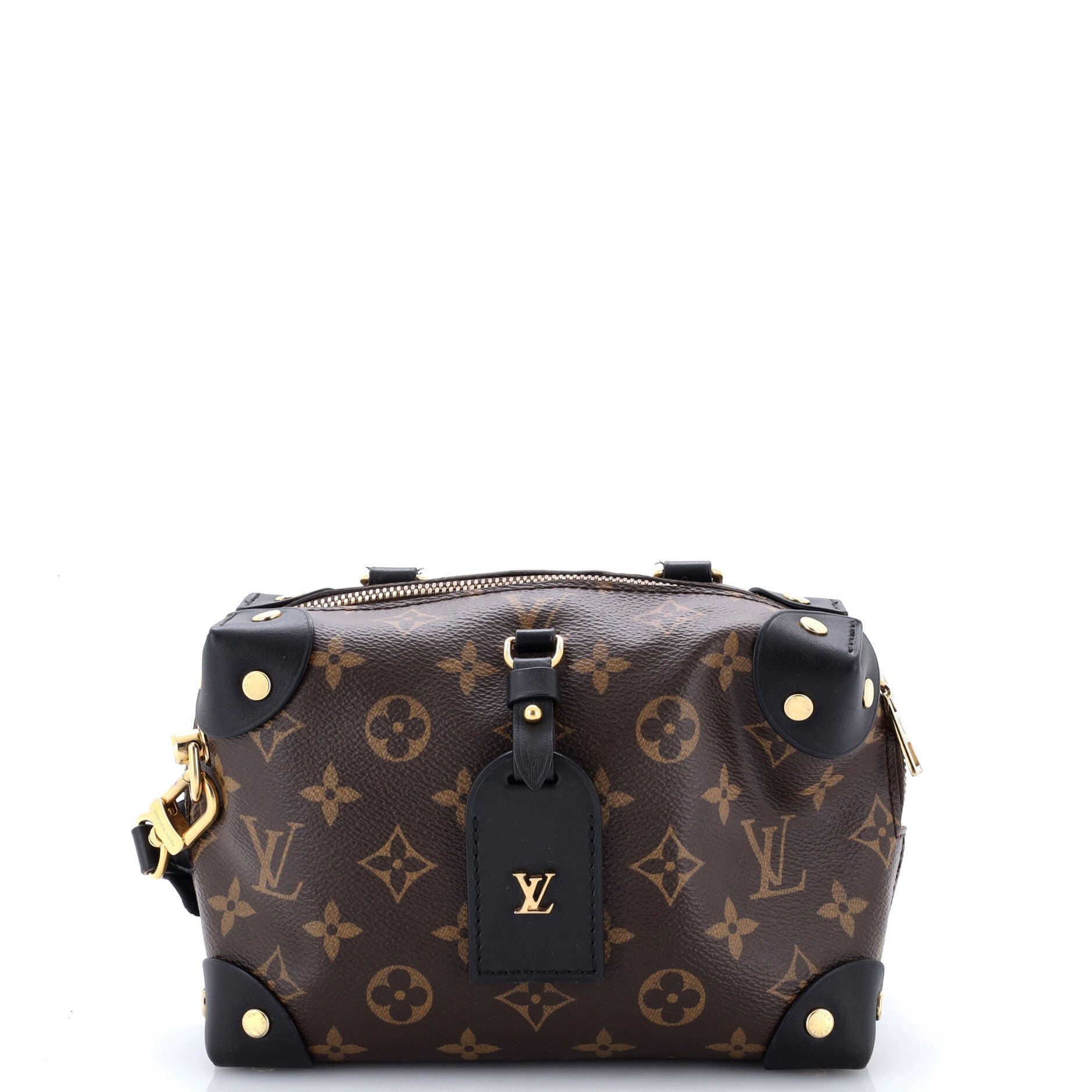 Petite Malle Souple Handbag Monogram Canvas with Leather