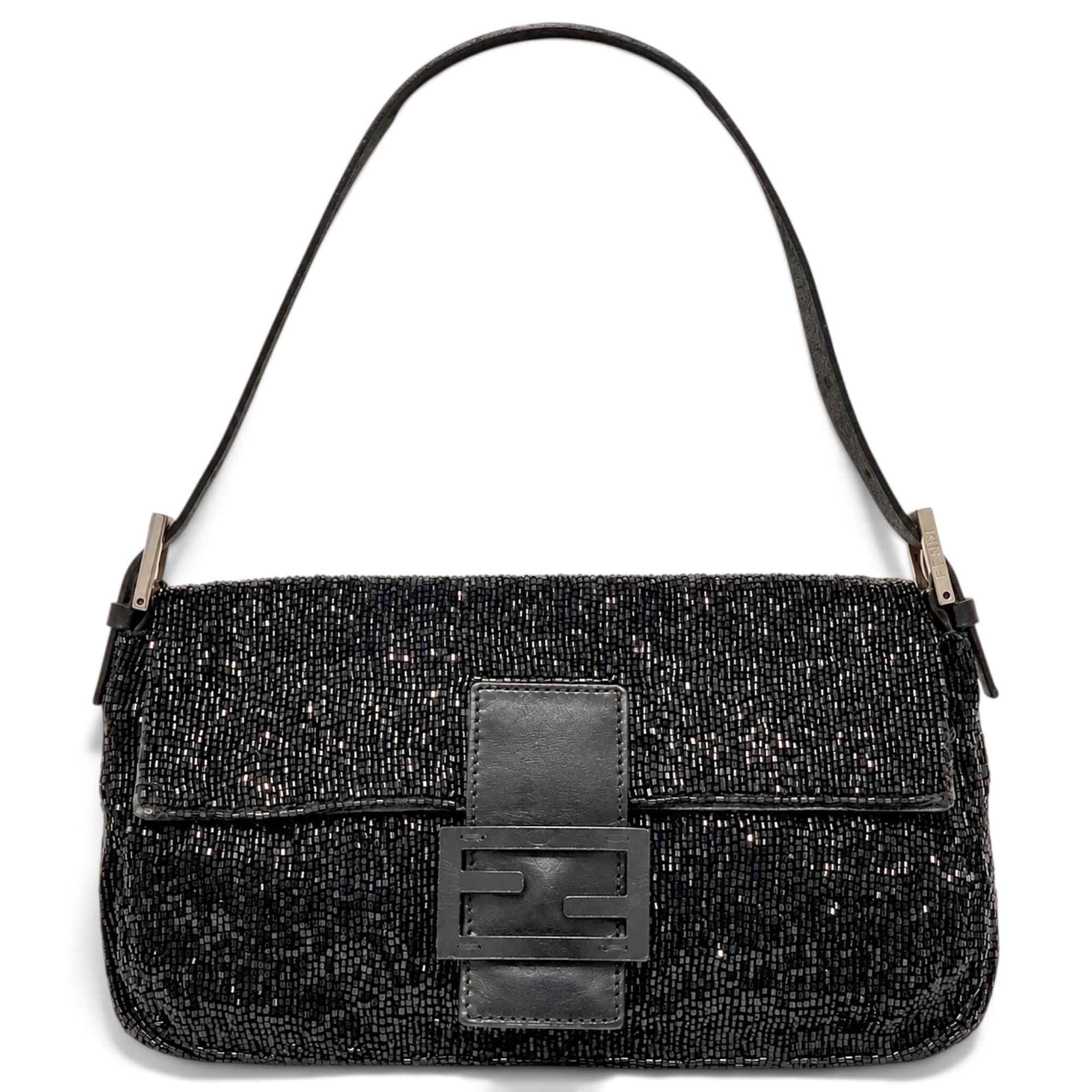 Baguette glitter handbag