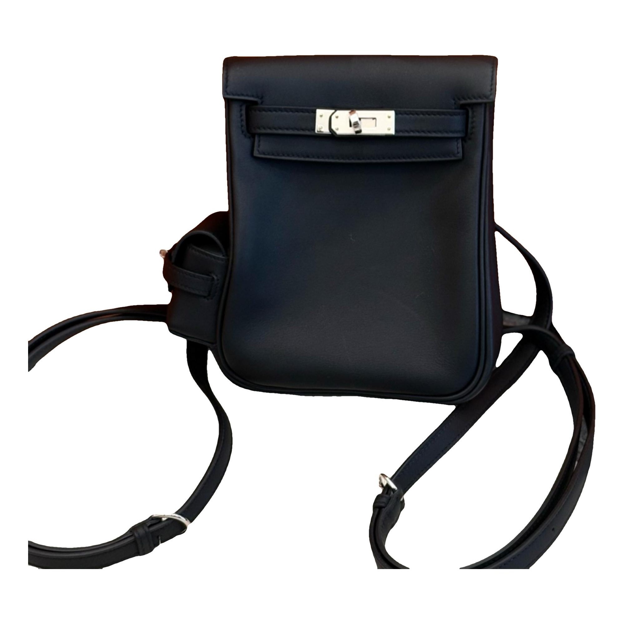 Hermes Kelly Handbag Noir Swift Leather